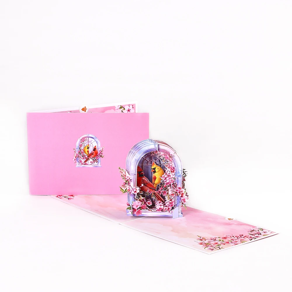 Floral 3D Pop Up Greeting Card with Envelope – Pink Rose Garden Design for Birthday, Mother’s Day, Valentine’s, Anniversary, Romantic Blessing Gift for Mom, Wife, Girlfriend, Friends, Special Occasions - 图片 16