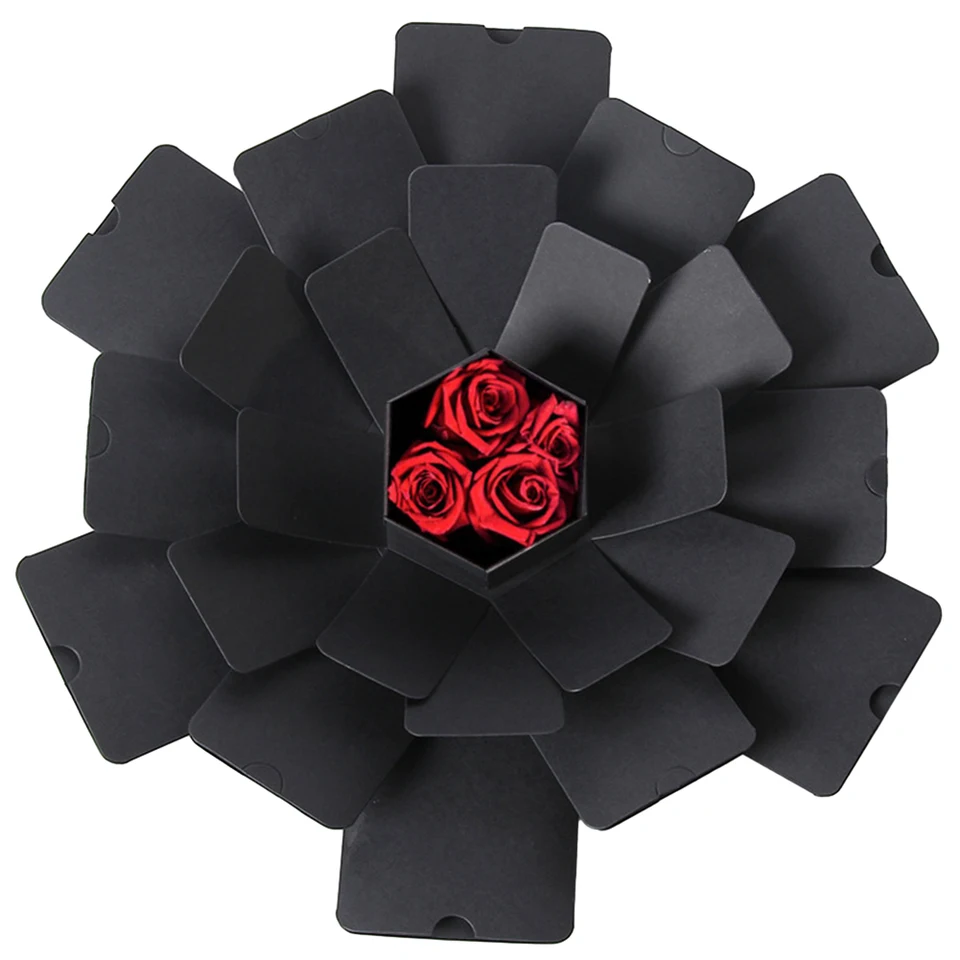 Hexagonal DIY Explosion Gift Box with Photo Album – Handmade Creative Cardboard Box for Valentine's Day, Wedding Proposal, Anniversary, Birthday, Personalized Memory Keepsake, Surprise Present - 图片 7