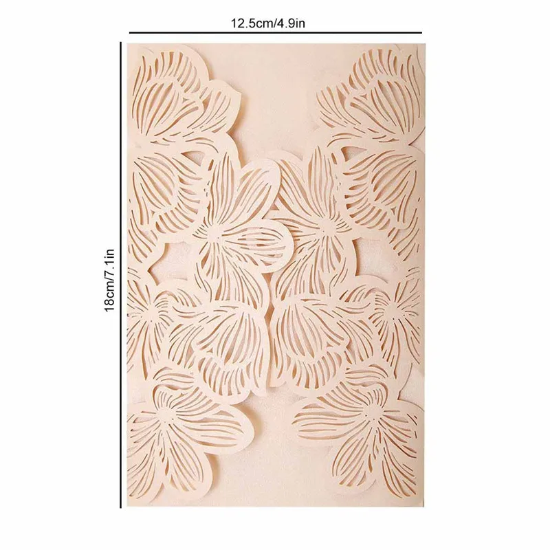 10/20pcs Floral Wedding Invitation Cards – White Paper Birthday Greeting Card Covers for Weddings, Engagements, Birthday Parties, Bridal Showers, Creative Party Decor & Event Supplies