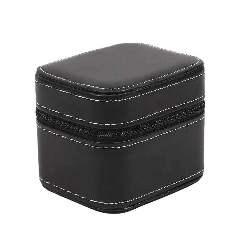 Travel Watch Case ⌚ Single Watch Case – Leather Watch Travel Case with Removable Cushion – Portable Square Jewelry Storage Organizer Box for Wristwatch and Smartwatch Protection 13