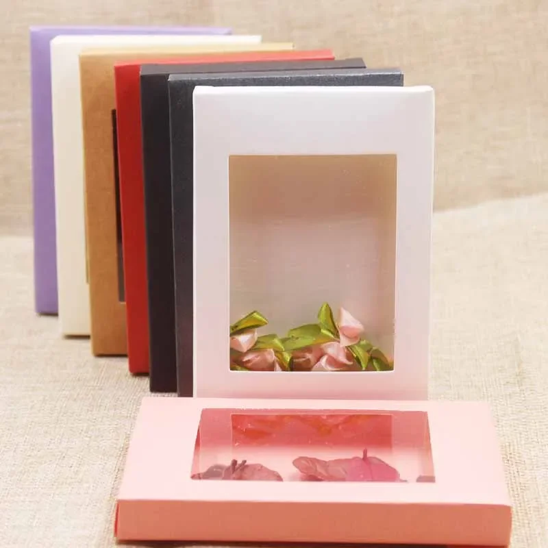 10PCS Multi-Color Window Gift Boxes – 11.5x8.5x2.5cm, Ideal for Christmas, Parties, and Holiday Decorations, Perfect for Gift Packaging and Special Occasions 11