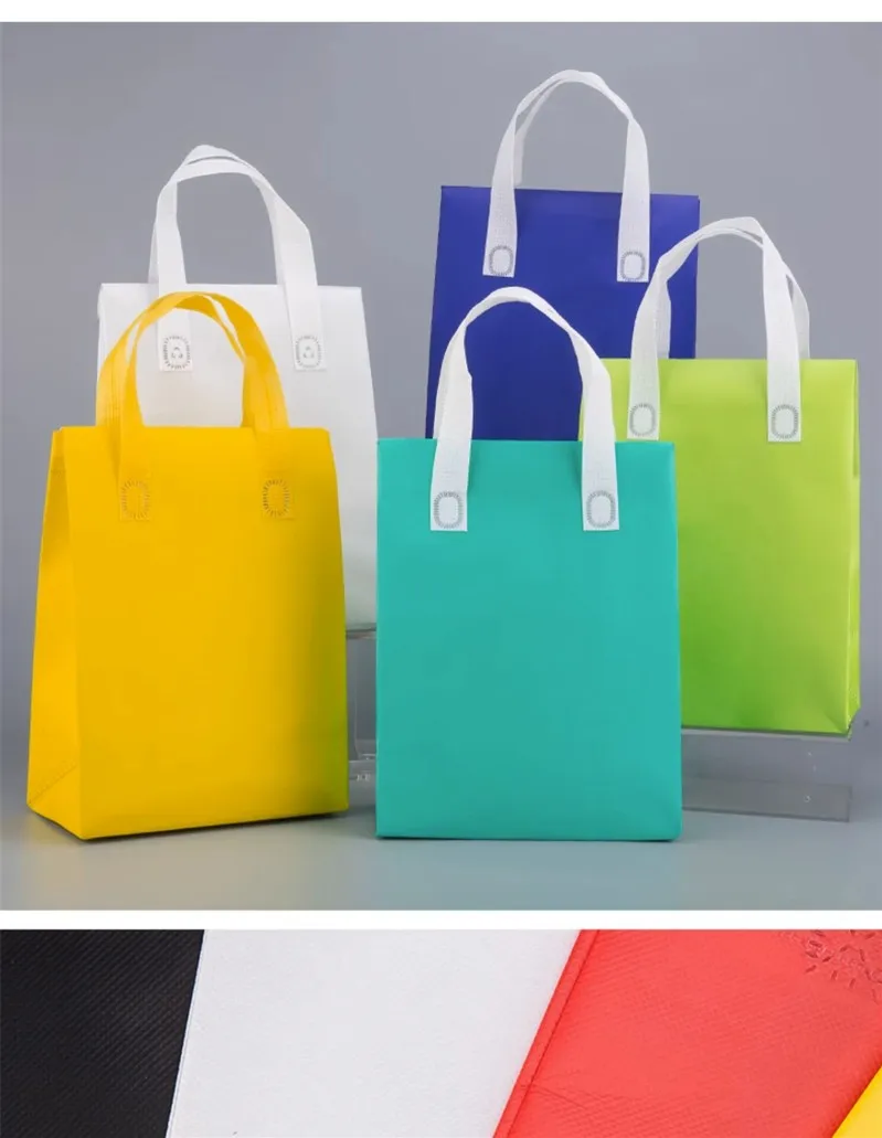 10/25pcs Non-Woven Takeaway Bags, Custom Logo Lunch Bags, Reusable Food Packaging Tote Bags, Insulated Thermal Bags to Keep Food Hot or Cold, Ideal for Takeout, Delivery, and Catering 5