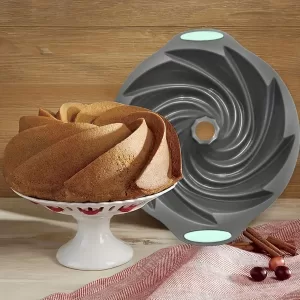 High Quality Silicone Cyclone Cake Mold – Heat Resistant Non-Stick Baking Pan for Household Oven, Steamed Cake Mold, Reusable Bakeware Tools for Bread, Muffins, Pastry, and DIY Dessert Making