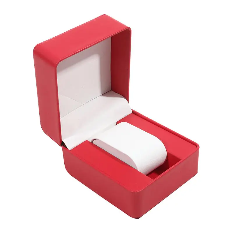 High Grade PU Leather Single Watch Gift Box with Pillow – Elegant Wristwatch Display Case Organizer for Men, Jewelry Storage & Watch Packaging Box, Luxury PU Leather Presentation Box 25