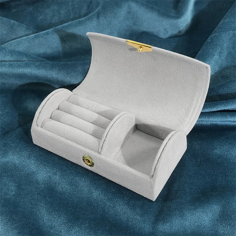 Travel Jewelry Organizer | Solid Color Portable Jewelry Storage Box – Exquisite Travel Jewelry Bag with Suede Surface, Compact Jewelry Box Organizer for Rings, Necklaces, Earrings, and Small Accessories, Ideal for Travel and Everyday Use 7