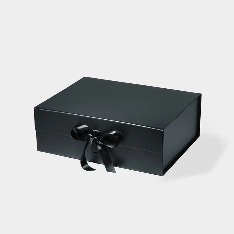 33x25.5x11.5cm and 31.4x24.5x11.1cm Luxury Rigid Magnetic Closure Gift Boxes, Popular Deep A4 Size, Black and White Collapsible Cardboard Packaging for Jewelry, Keepsakes, Wedding, Birthday, Holiday Presents - 图片 32