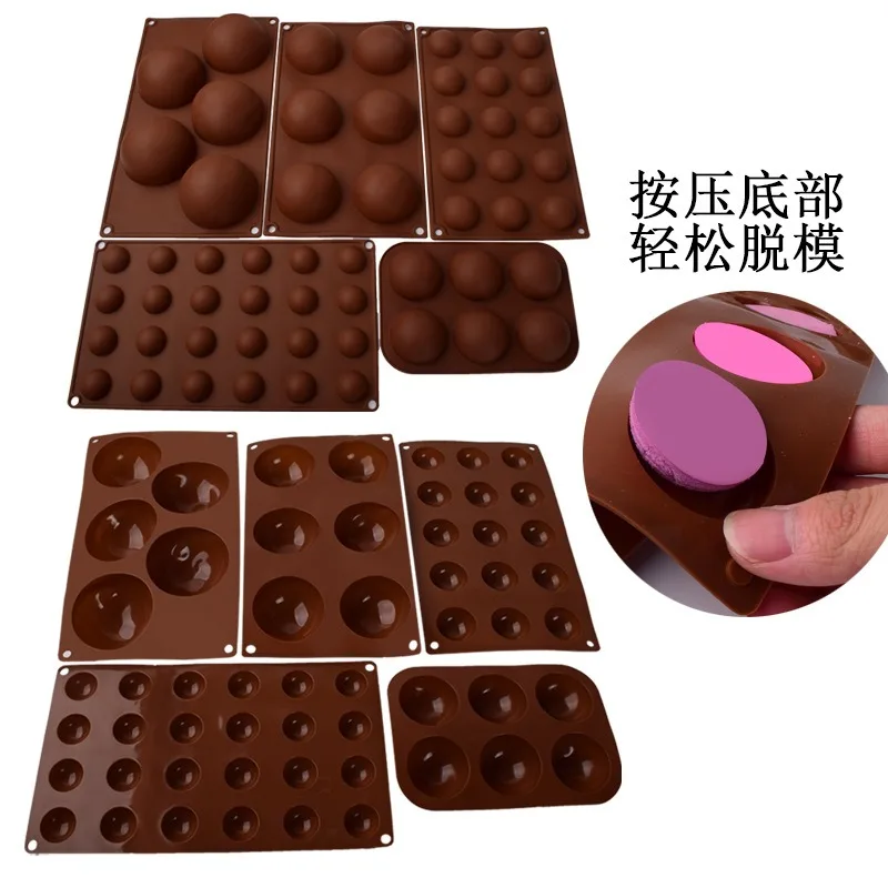 1pc Semi-Sphere Silicone Cake Mold for Chocolate, Ice Cream, Jelly, Pudding, and Rice Ball Baking, Flexible Non-Stick DIY Dessert Mold for Home Baking, Party Treats, and Creative Sweet Creations 1pc Semi-Sphere Silicone Cake Mold for Chocolate, Ice Cream, Jelly, Pudding, and Rice Ball Baking, Flexible Non-Stick DIY Dessert Mold for Home Baking, Party Treats, and Creative Sweet Creations