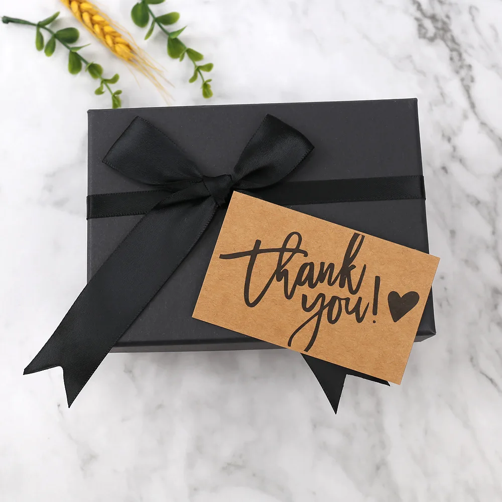 50PCS Kraft Paper Thank You Cards – Blank Greeting Cards for Kids Birthday, Baby Shower, Wedding, Party Favor, DIY Craft Decoration, Gift Message Postcards, Appreciation Notes, Personalized Thank You Gift Inserts