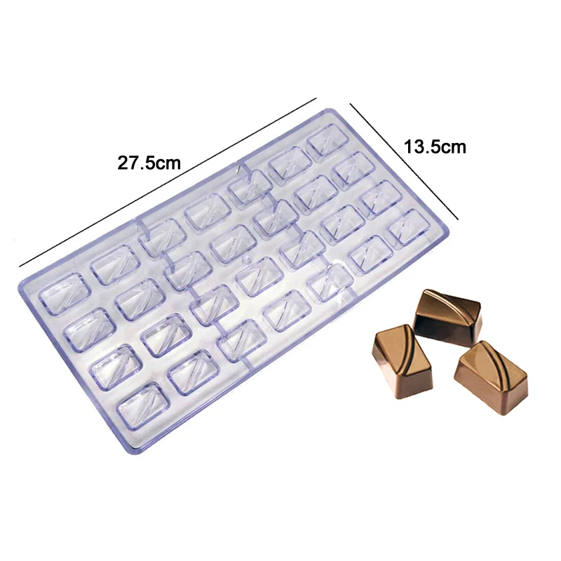 Chocolate Mold 3D Polycarbonate Transparent Plastic Kitchen Baking Tools for DIY Pastry, Candy, and Desserts, Multiple Styles Polycarbonate Chocolate Molds for Home Baking, Party Treats, and Creative Pastry Making
