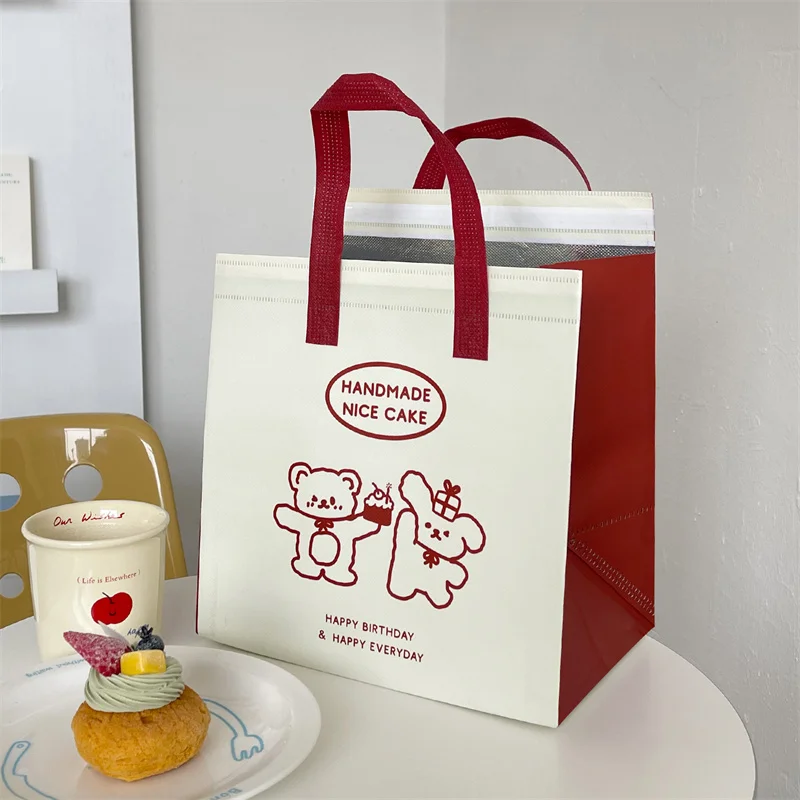 Brown Insulated Tote Bags 🥡 – Reusable Non-Woven Food Delivery Pouches for Hot and Cold Storage, Bread, Drinks, Grocery Shopping, Lunch Carrier, Portable Eco-Friendly Packaging - 图片 18