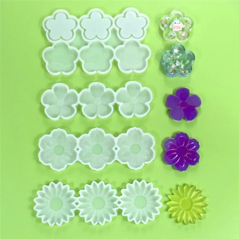Leaf Flower Heart Bear Shape Silicone Lollipop Mold Round Chocolate Candy Cheese Baking Mould Fondant Cake Decorating Tools Dessert Cupcake Topper Tray Kitchen Pastry DIY Baking Accessories - 图片 3