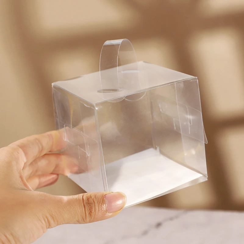 Transparent Cake Box Plastic Dessert and Cupcake Packaging Box with Handle, Portable Gift Wrapping Box for Weddings, Birthdays, Parties, Baby Showers, Holiday Desserts, Pastries, Bakery Display and Gift Presentation 4