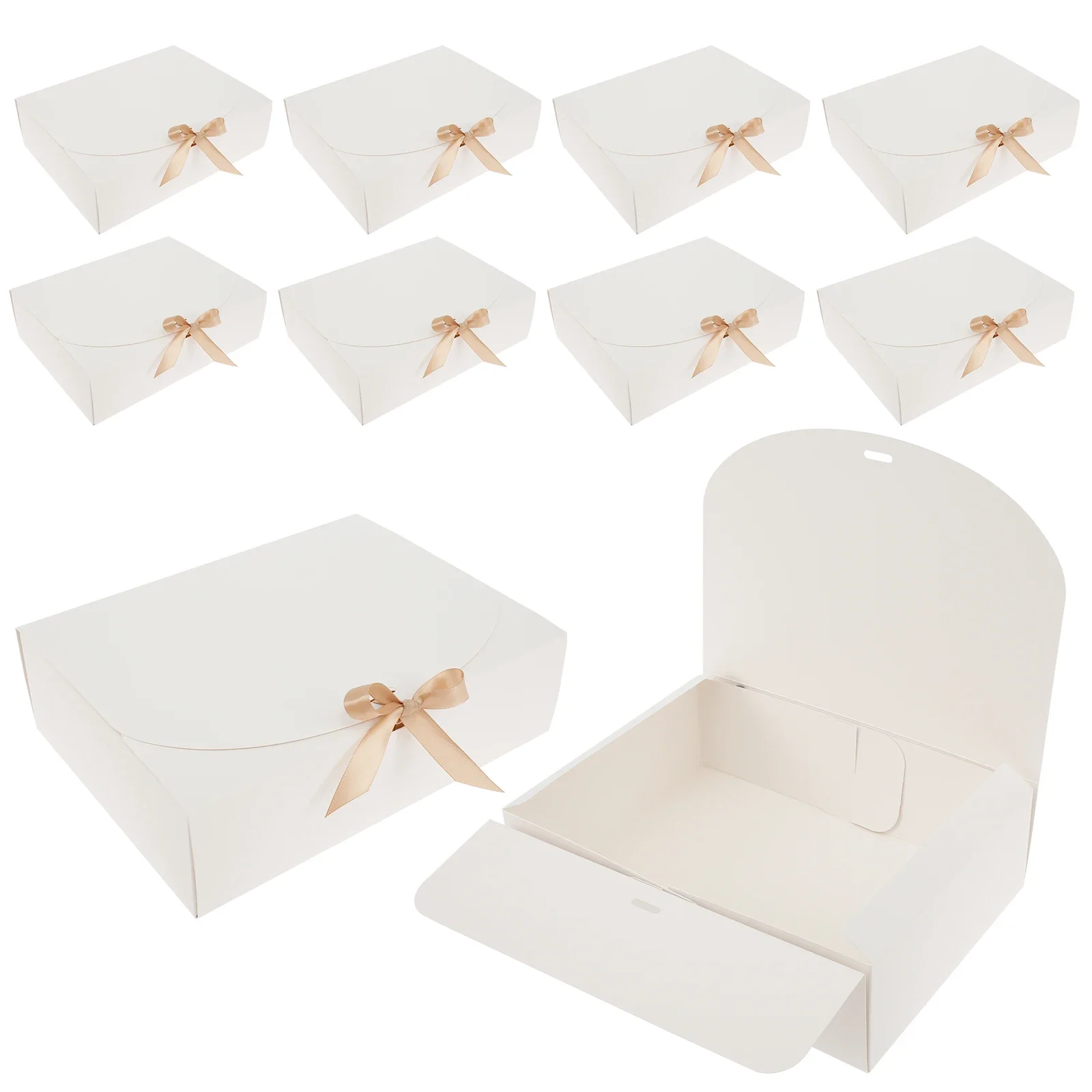 10 Pcs Gift Boxes with Lids and Ribbon – Large Capacity Paper Present Boxes, Decorative Storage Boxes for Party, Weddings, Birthdays, Holidays, Candy, and Gift Packaging - 图片 7