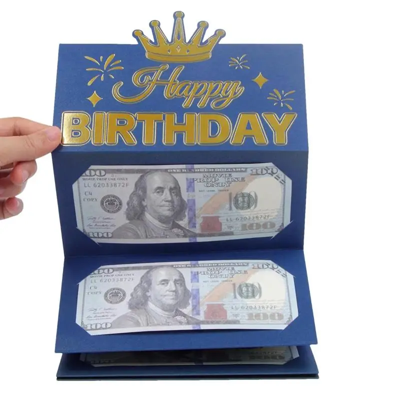 Creative Birthday Wallet Greeting Card – Folding Cash Holder Red Envelope Style, Unique Birthday Gift Envelope for Kids, Boys, Girls, and Friends, Fun and Practical Birthday Party Gift Idea - 图片 3