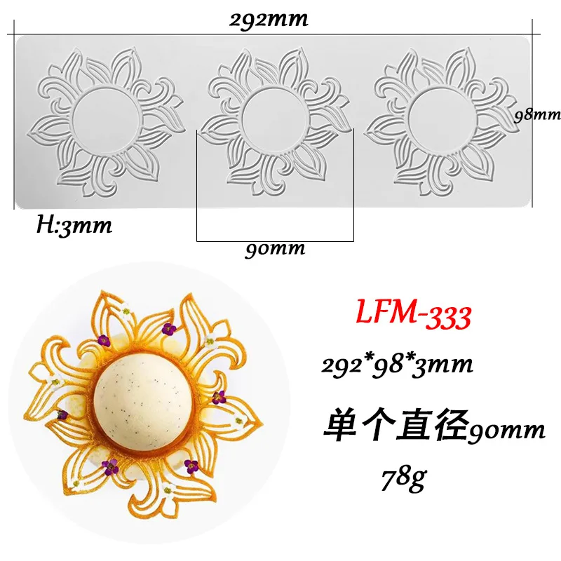 Leaf Flower Wreath Lace Silicone Mold Fondant Cake Sugarcraft Mould Chocolate Candy Dessert Tray Decoration Tools Pastry Baking Supplies Cupcake Topper Resin Soap Wax Melt DIY Craft Accessories - 图片 9