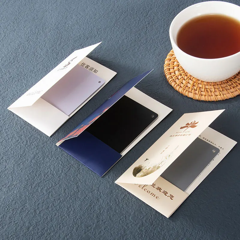 Custom Printed Hotel Room Key Card Holders – Paper Keycard Sleeves, Logo Branded Wallet Envelopes for Resorts, Motels, Airbnb, Business Events, Conference Access Cards, and Guest Room Card Packaging