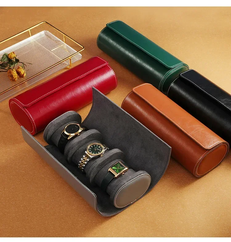 Travel Watch Organizer | PU Leather Watch Box and Pouch Organizer – Classic Travel Storage Case for Men and Women, Protective Watch Holder to Prevent Scratching and Oxidation, Elegant Leather Timepiece Gift and Display 4