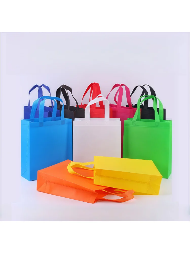 Portable Non-Woven Shopping Bag – Large Capacity, Reusable Eco-Friendly Handbag, Custom Logo or Printing Option (Printing Fee Not Included), Perfect for Grocery, Gift, and Promotional Use