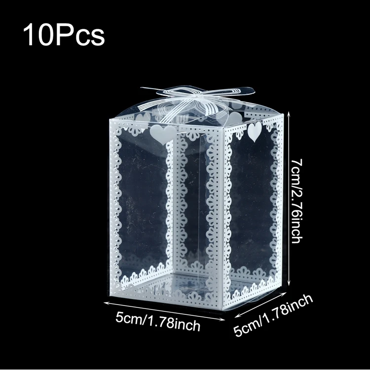 10pcs Transparent PVC Packing Boxes for Birthday, Wedding, Valentine, and Party Favors, Chocolate Cake Packaging Gift Boxes for Desserts, Birthday Party Supplies and Gift Presentation - 图片 8