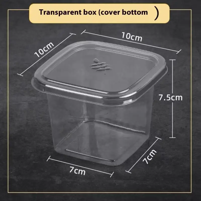 10/50 Pcs Transparent Cupcake Packaging Boxes with Lids, Disposable Dessert Containers, Tiramisu Cake Boxes, Clear Plastic Baking Boxes for Birthday Party, Wedding, Gift Packaging and Catering Use