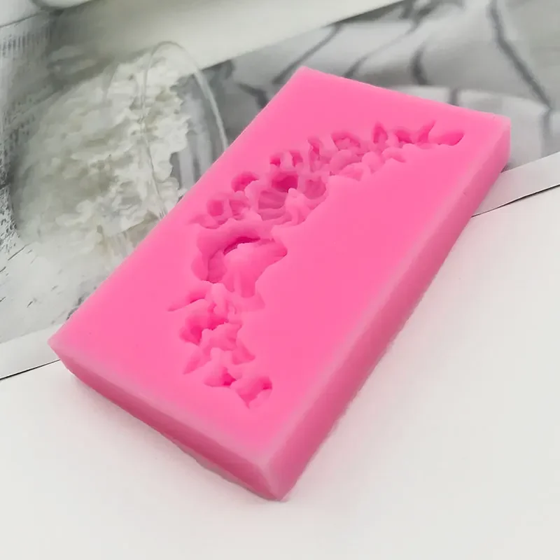 Arc Wreath Bouquet Silicone Mold – DIY Cake Edge Lace Decoration Mold for Fondant, Flowers, Plants, Chocolate, Sugarcraft, Candy, and Baking Tools for Wedding, Birthday, and Party Cakes - 图片 4