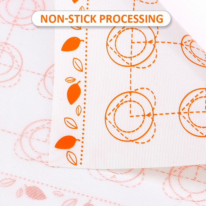 Silicone Baking Mat Non-Stick – Macaron, Fondant, Cookie, and Pastry Pad for Oven Use, Reusable Rolling Dough Mat for Cakes, Pies, Bread, Chocolate, and Home Baking Tools