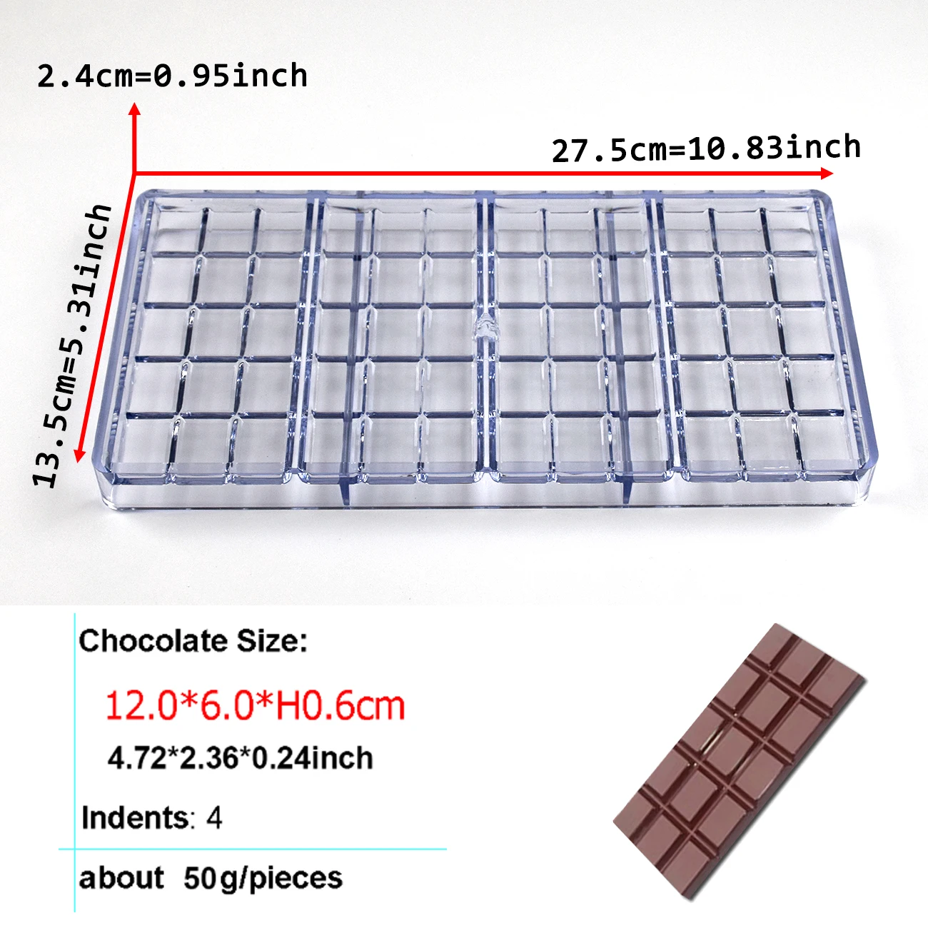1Pcs Polycarbonate Chocolate Mold with Cylindrical, Strip, and Sphere Shapes for Candy, Confectionery, Pastry, and Baking, Durable Transparent Chocolate Mold Tray for Home Baking, DIY Desserts, and Creative Treats - 图片 13