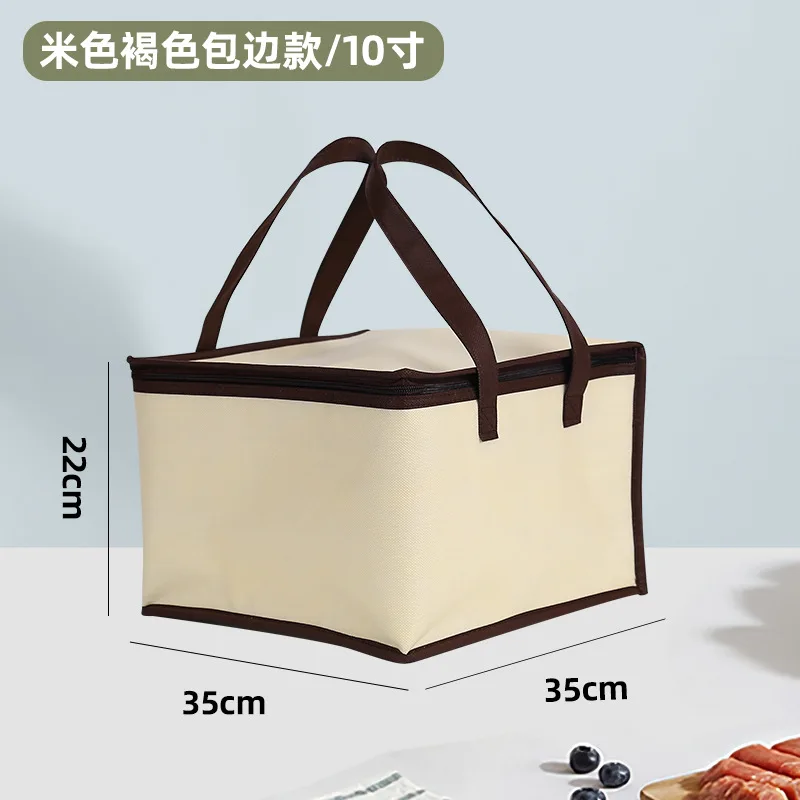 6/8/10 Inch Foldable Large Cooler Bag – Portable Insulated Cake and Food Thermal Box with Ice Pack, Waterproof Lunch Bag for Delivery, Picnic, Office, Reusable Food Carrier for Cakes, Meals, Drinks - 图片 8