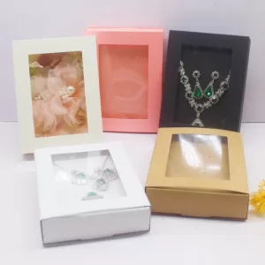 10PCS Multi-Color Window Gift Boxes – 11.5x8.5x2.5cm, Ideal for Christmas, Parties, and Holiday Decorations, Perfect for Gift Packaging and Special Occasions