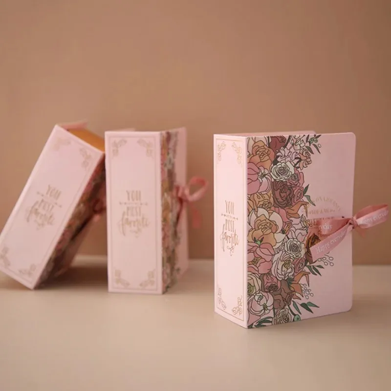 5PCS Book Shape Gift Boxes with Ribbon – Candy and Chocolate Favor Boxes, Elegant Wedding, Birthday, Mother’s Day, Party Decorations and Gift Packaging for Special Occasions 5PCS Book Shape Gift Boxes with Ribbon – Candy and Chocolate Favor Boxes, Elegant Wedding, Birthday, Mother’s Day, Party Decorations and Gift Packaging for Special Occasions