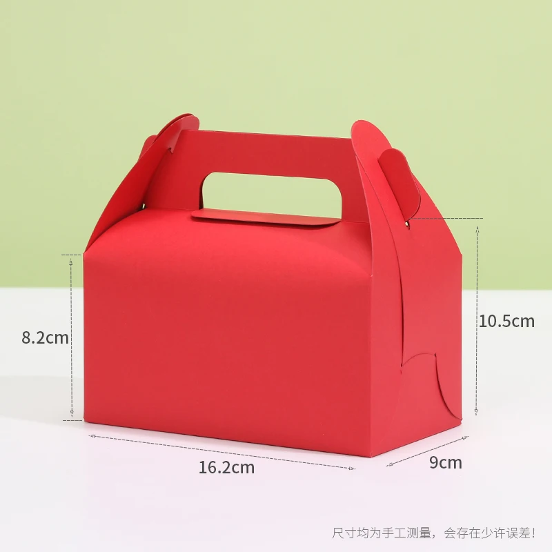 10Pcs Cardboard Gift Cake Boxes Pink Green Dessert Packaging Boxes with Handle, Portable Pastry Cookie Muffin Cupcake Container for Wedding Birthday Baby Shower Party Supplies - 图片 7