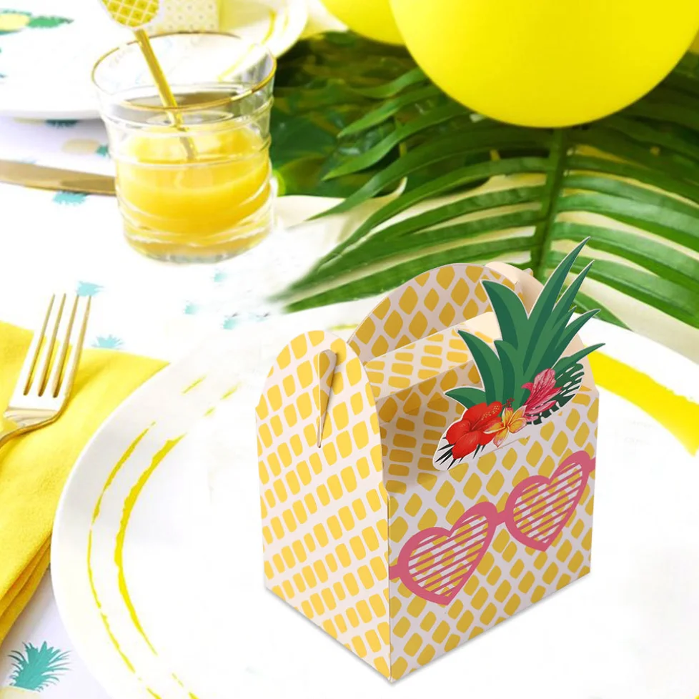 24Pcs Pineapple Favor Candy Gift Boxes for Hawaiian Tropical Party Luau BBQ Fruit Party Summer Beach Wedding Party Supplies DIY Treat Packaging Decorative Accessories for Celebration 24Pcs Pineapple Favor Candy Gift Boxes for Hawaiian Tropical Party Luau BBQ Fruit Party Summer Beach Wedding Party Supplies DIY Treat Packaging Decorative Accessories for Celebration