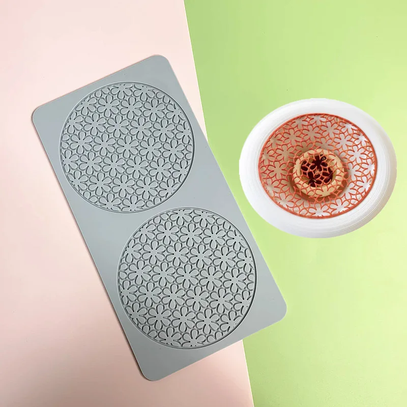 Leaf Flower Wreath Lace Silicone Mold Fondant Cake Sugarcraft Mould Chocolate Candy Dessert Tray Decoration Tools Pastry Baking Supplies Cupcake Topper Resin Soap Wax Melt DIY Craft Accessories 15