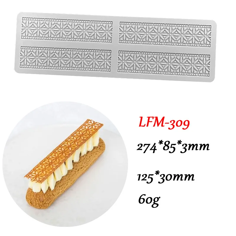 Chinoiserie Pavilion Swan Flower Leaf Lace Silicone Mold DIY Sugar Pad Thin Chocolate Crisp Cake Decoration Fondant Baking Mould for Elegant Cupcake Cookie Pastry Craft Kitchen Tools 8