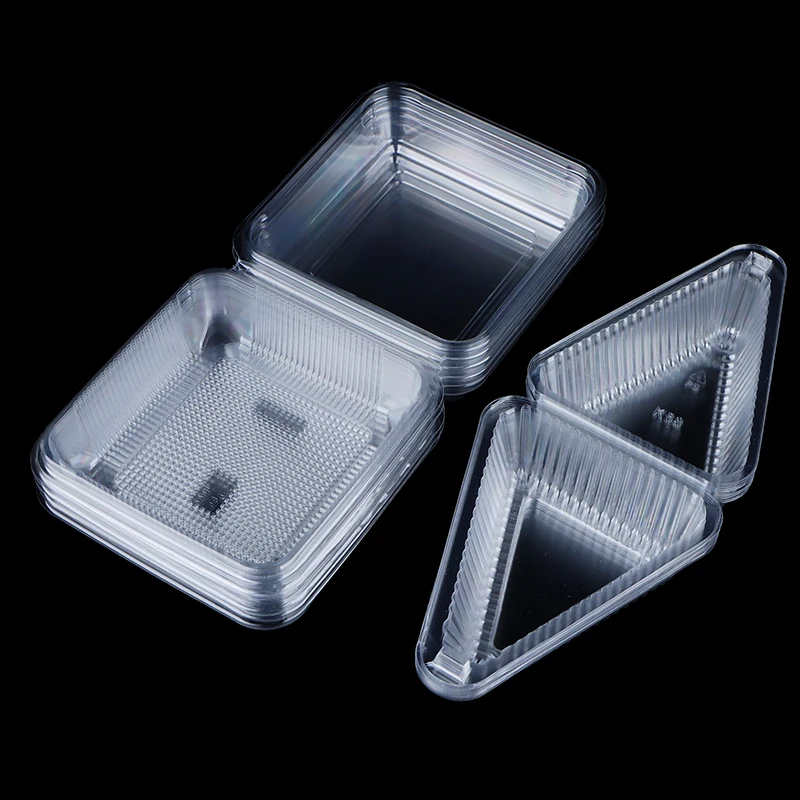 10Pcs Triangle and Square Cheesecake Boxes, Pie Holders and Cake Slice Containers, DIY Cupcake Dessert Packaging Boxes for Bakery, Wedding, Birthday, Baby Shower, Party Favors, Event Catering Supplies 4