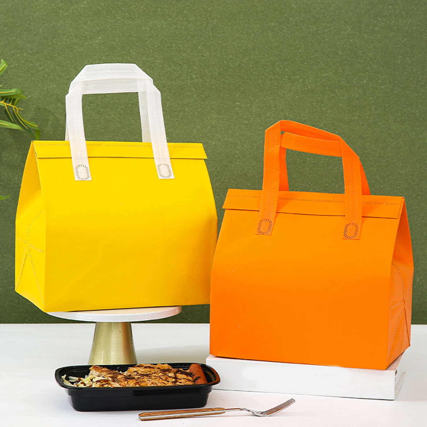 Portable Foldable Cooler Bag, Waterproof Aluminum Foil Thermal Box, Multifunctional Cake Insulation Delivery Bag, Reusable Food Carrier for Cakes, Pastries, Lunch, and Travel - 图片 5