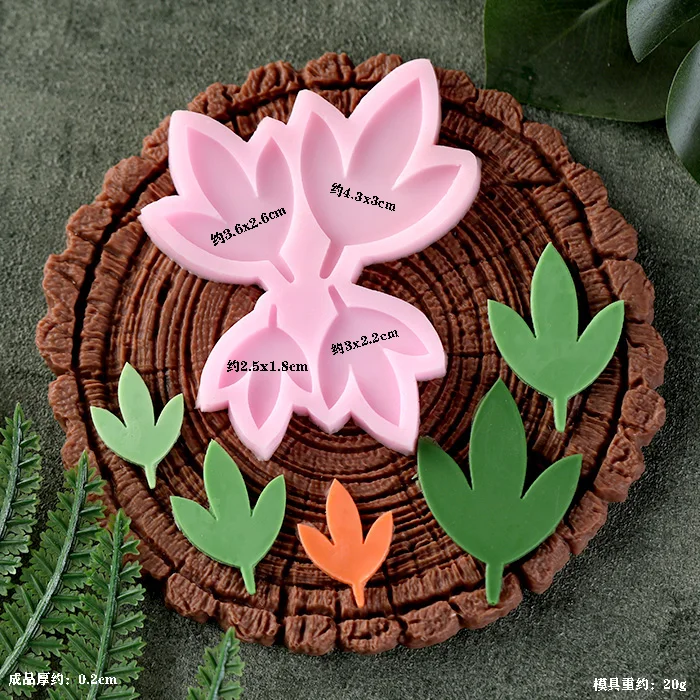 Leaf Stump Silicone Mold for Fondant Cookie Chocolate Cake Baking Moulds Kitchen Pastry Decorating Tools Dessert Accessories Cupcake Candy Baking Tray DIY Craft Decoration - 图片 12