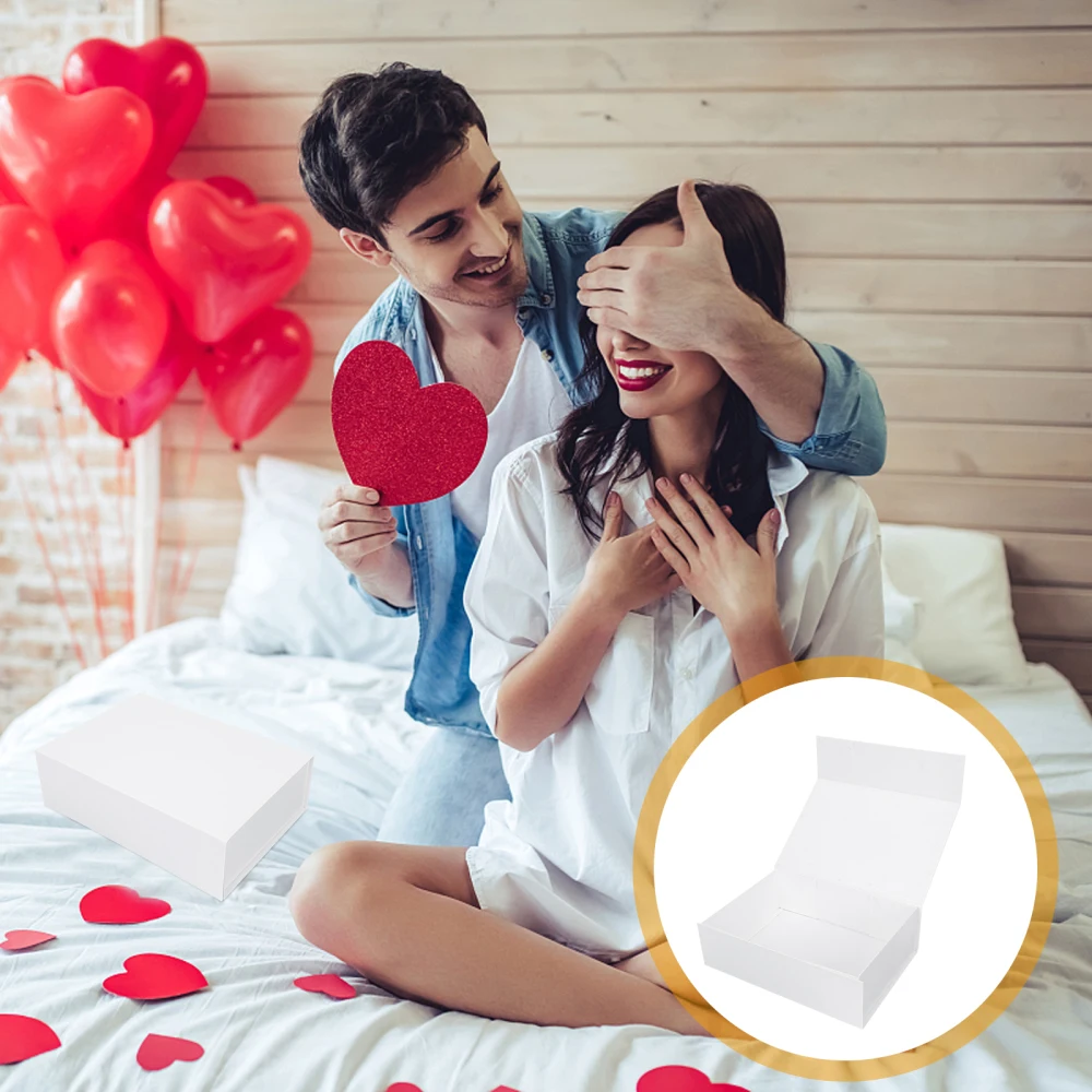 1Pc Magnetic Closure Gift Box with Lid, Collapsible Cardboard Packaging Box for Jewelry, Wedding, Party, Birthday, Bridesmaid, Anniversary, Holiday Gift Wrapping, Elegant Foldable Storage Box for Presents 21