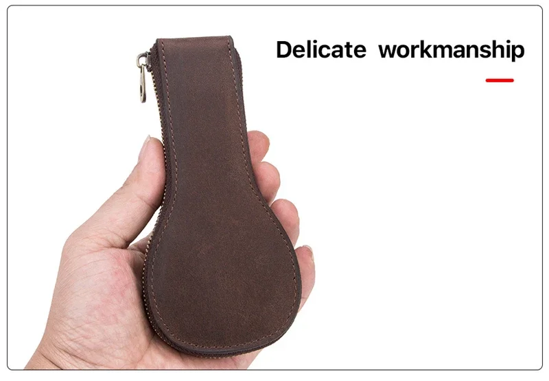 Travel Watch Organizer | Soft Cow Leather Watch Box 1-Slot Luxury Zipper Pouch, Portable Travel Watch Organizer Bag, Genuine Leather Protective Case for Men and Women, Elegant Compact Watch Packaging Bag for Storage and Gift 5