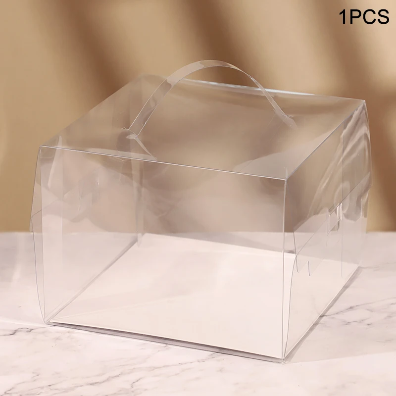 Transparent Cake Box Plastic Dessert and Cupcake Packaging Box with Handle, Portable Gift Wrapping Box for Weddings, Birthdays, Parties, Baby Showers, Holiday Desserts, Pastries, Bakery Display and Gift Presentation - 图片 13