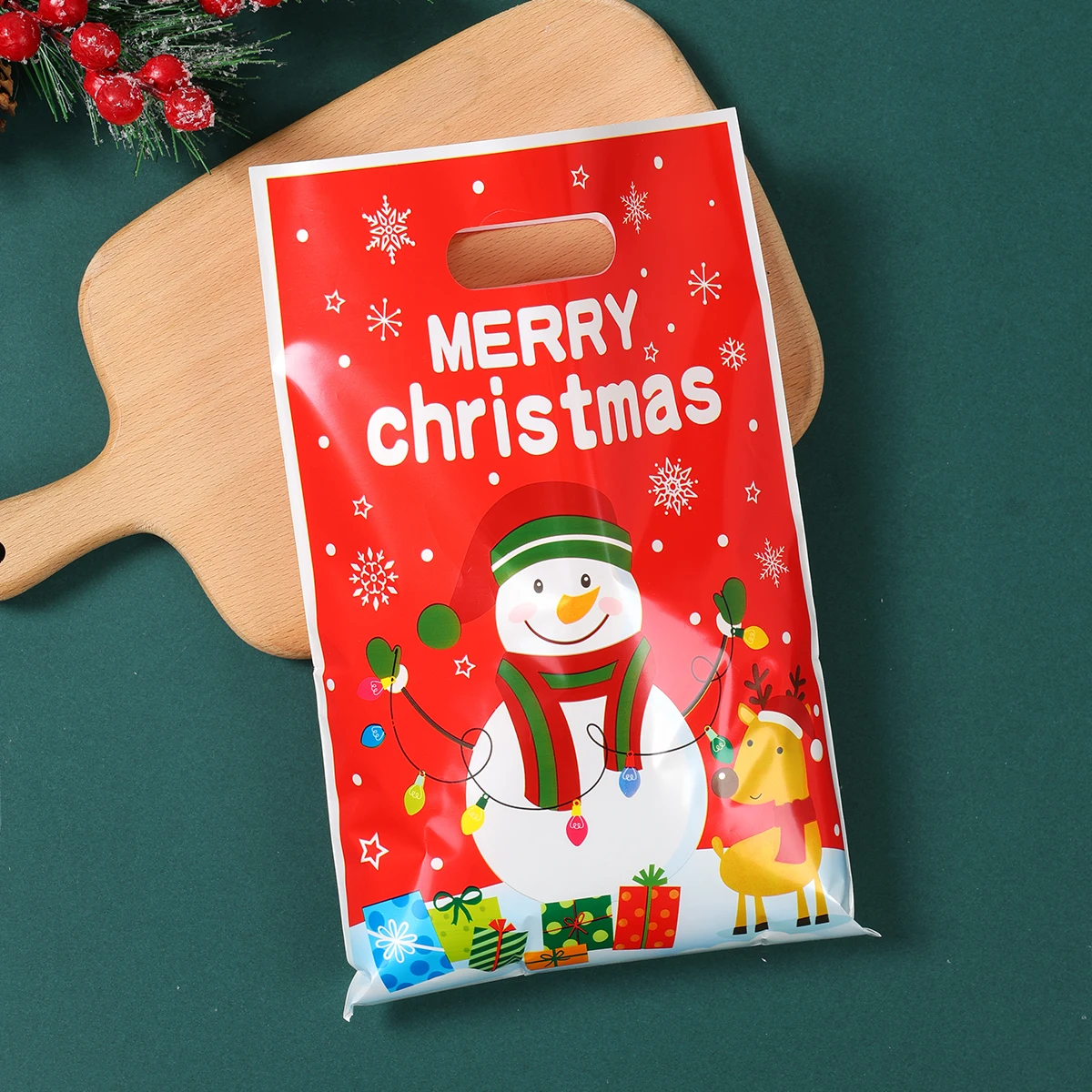 Christmas Snowman Gift Handbag Merry Christmas Decoration for Home 2025 Navidad Natal Snowflake Candy Handy Bag New Year Party Favor Shopping Tote Bolsa Regalo Sac Cadeau ساک هدیه 크리스마스 가방