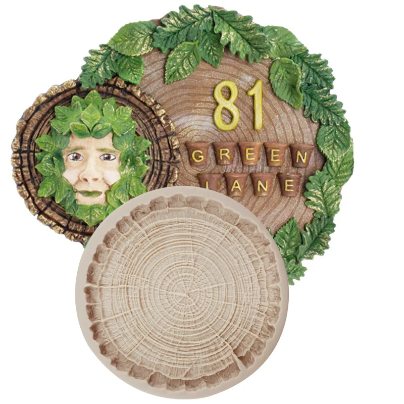 Stump Shape Silicone Fondant Mold – 3D Tree Trunk Chocolate Cake Baking Mold, Non-Stick Fondant Sugarcraft Mold, DIY Pastry Tools for Cupcakes, Cookies, Desserts, and Home Kitchen Decoration