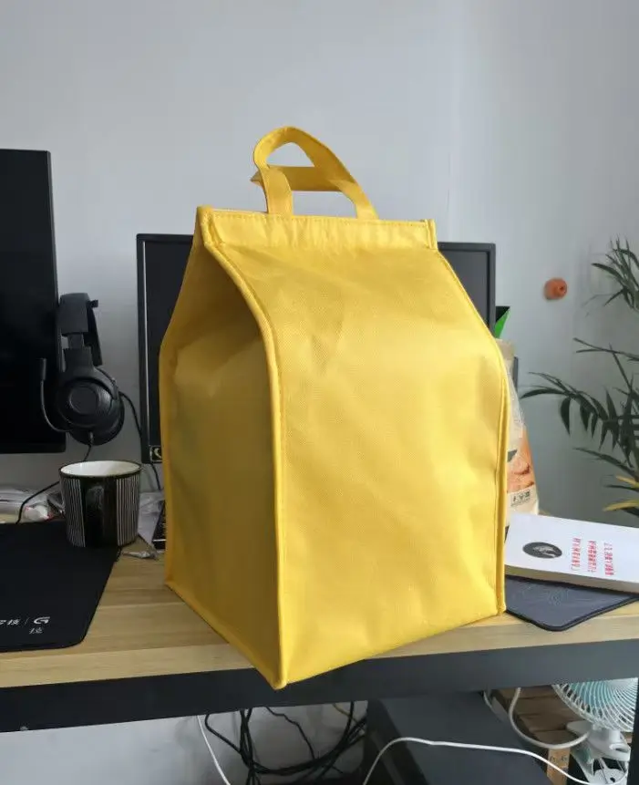 Cake Shop Insulation Bag with Velcro Zipper, Aluminum Foil and Pearl Cotton Lining, Cold Thermal Delivery Bag, Reusable Takeaway Cooler Tote for Cakes, Pastries, and Baked Goods - 图片 2