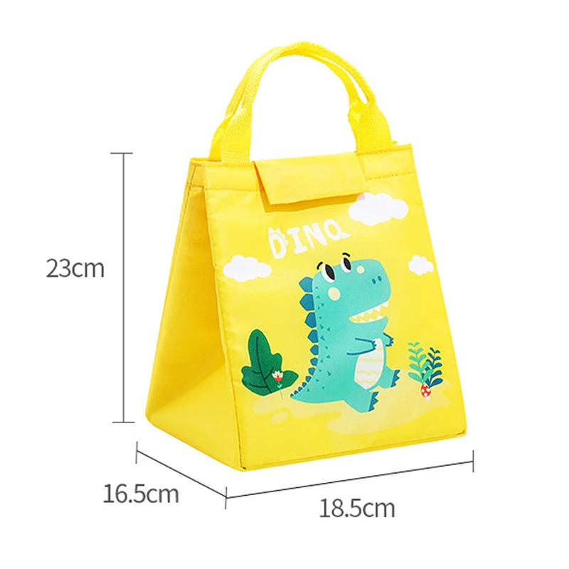 Kids Lunch Bag for School – Portable Cartoon Insulated Thermal Tote, Reusable Bento Pouch for Meals, Snacks, Drinks, and Lunches, Cooler Bag Handbag for Children, Picnic, Travel, and Daily Use