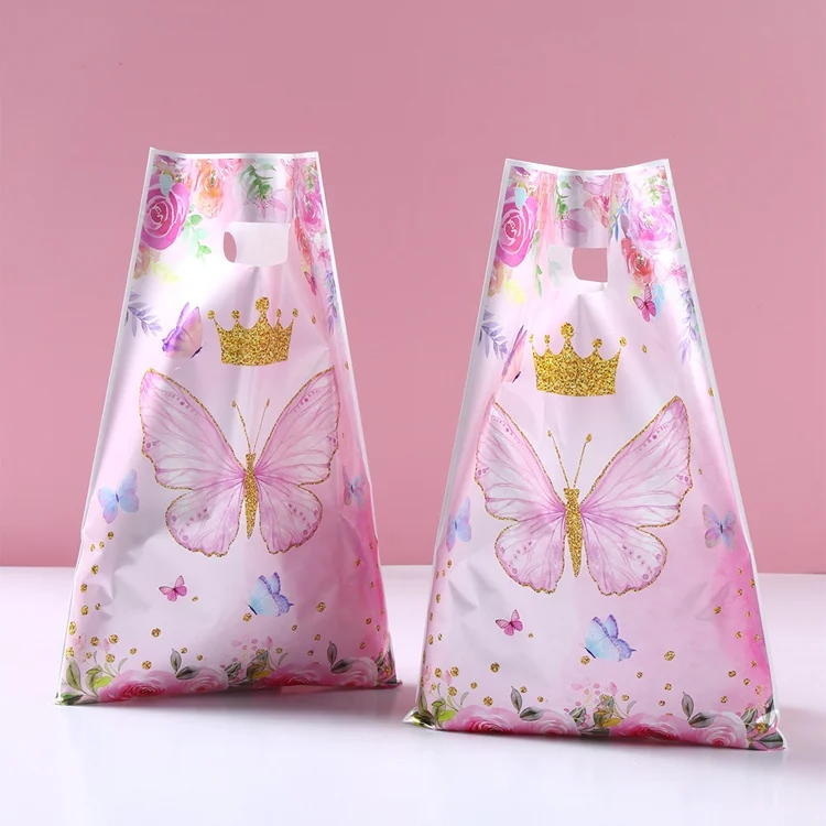 Pink Butterfly Candy Boxes – Gift Packing Bags for Girl Birthday, Baby Shower, Party Favor Boxes, Birthday Supplies, Treat Packaging, Cute Pink Decorations, DIY Gift Boxes for Kids