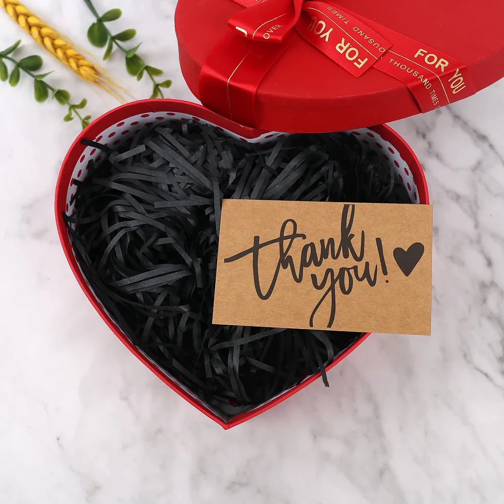 50PCS Kraft Paper Thank You Cards – Blank Greeting Cards for Kids Birthday, Baby Shower, Wedding, Party Favor, DIY Craft Decoration, Gift Message Postcards, Appreciation Notes, Personalized Thank You Gift Inserts