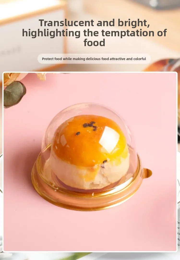 50pcs Clear Cake Boxes Mini Dessert Display Containers Cupcake Pastry Dome Lids Airtight Baking Packaging Boxes for Wedding Party Favor Gift Pastry Storage Catering Supplies