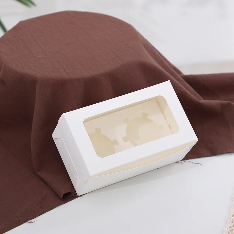 10PCS Cupcake Boxes with 2/4 Holes, Clear Window Cake Holder, Perfect for Wedding, Birthday, Baby Shower, Holiday Parties, and Special Occasion Packaging, Ideal for Cupcakes, Pastries, and Desserts Storage 12