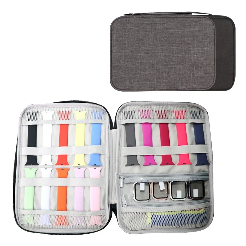 Travel Watchband Organizer | For Apple Watch Watchband Storage Box, Multifunction Travel Strap Organizer Case, Portable Ant Cloth Watch Strap Pouch, Compact Watchband Holder for Smartwatch Accessories Packaging - 图片 8