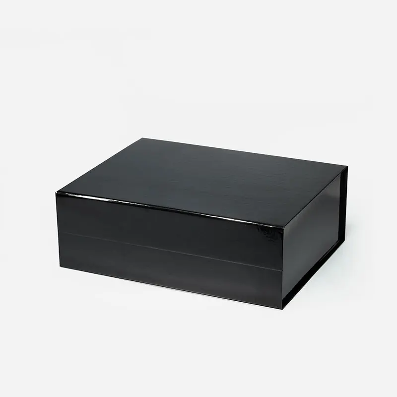 33x25.5x11.5cm and 31.4x24.5x11.1cm Luxury Rigid Magnetic Closure Gift Boxes, Popular Deep A4 Size, Black and White Collapsible Cardboard Packaging for Jewelry, Keepsakes, Wedding, Birthday, Holiday Presents - 图片 26